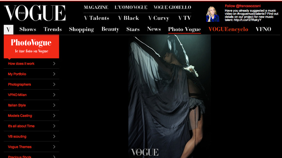 Vogue Italia - Frances Ruffelle -  "Blue @ Vogue" Competition