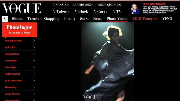 Vogue Italia - Frances Ruffelle -  "Blue @ Vogue" Competition