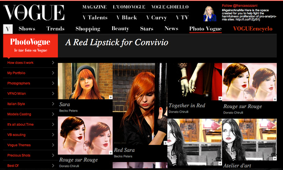 Vogue Italia -  "Red Lipstick for Convivio" Competition