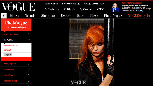 Vogue Italia - "Red Sara" -  "Red Lipstick for Convivio" Competition